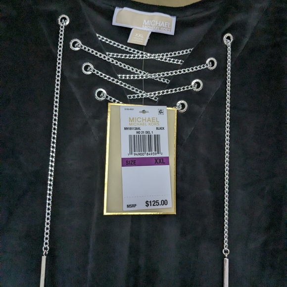 Michael Kors Plus Size Velour Velvet Tunic Dress - XXL - Picture 5 of 9